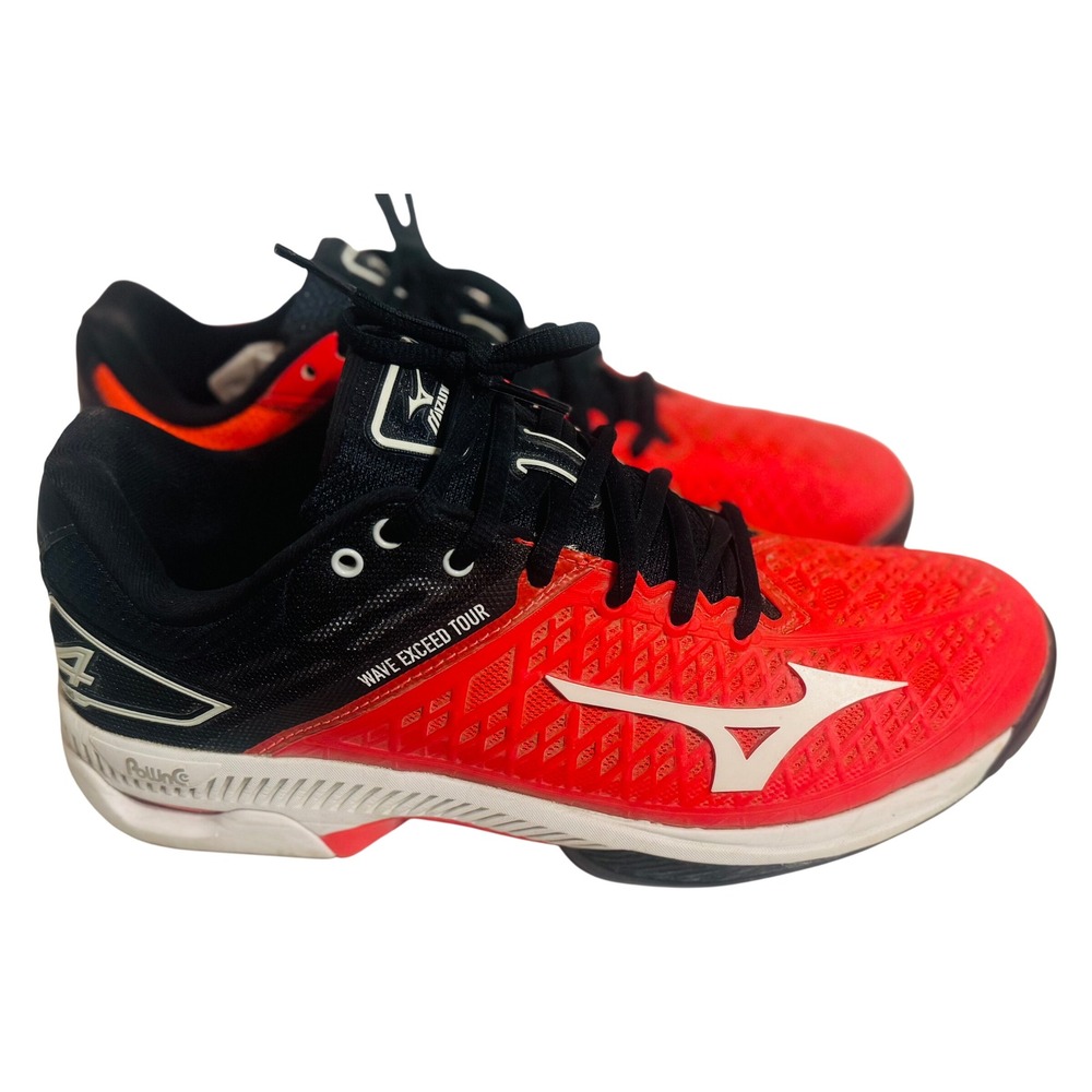 Mizuno Wave Exceed Tour 4 Tennis Shoes Red Black Men Size 7 61GA207062